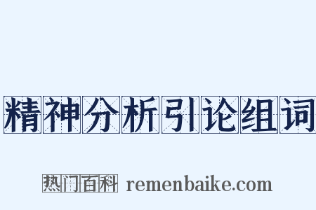 精神分析引论组词是什么意思的图片
